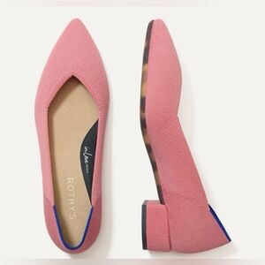Rothy's Women's "The High Point" Pink Flats SIZE 9.5 NWOT